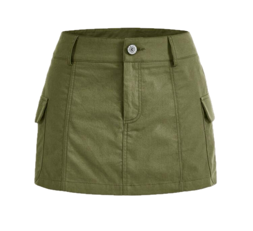 army green skirt