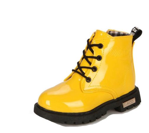 yellow patent leather