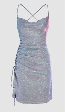 CIDER Homecoming Ruched Glitter Dress
