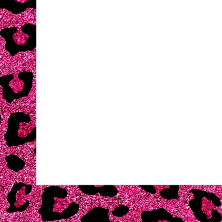 Pink Glitter Leopard Frame