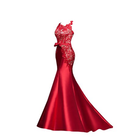 Dress Long Red Ball Gown