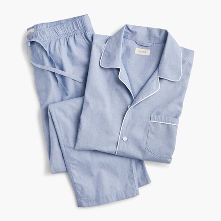 J.Crew: Pajama Set In Cotton Poplin For Men