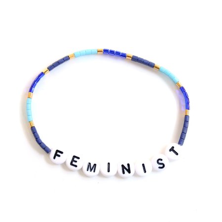 feminist beaded bracelet