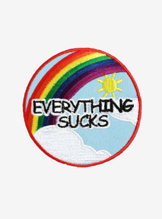 Everything Sucks Rainbow Patch