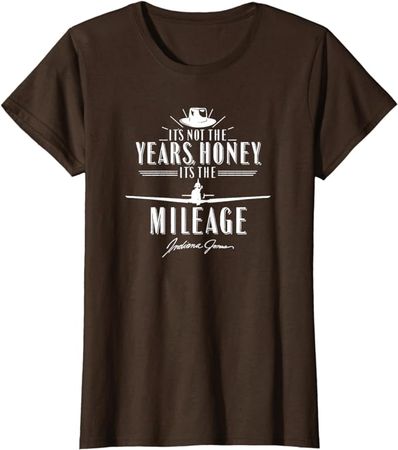 Amazon.com: Indiana Jones Raiders Of The Lost Ark It's The Mileage Logo T-Shirt : Clothing, Shoes & Jewelry