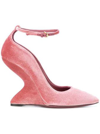 Salvatore Ferragamo Sculpted-heel Pumps $795 - Shop AW17 Online - Fast Delivery, Price