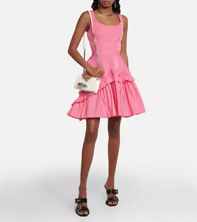 Ruffle Minidress in Pink - Alexander Mc Queen | Mytheresa