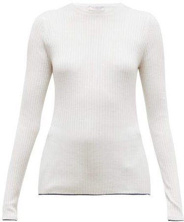Browning Rib Knitted Cashmere Top - Womens - Ivory Multi