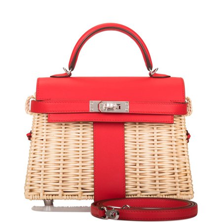 Hermes Rouge de Coeur Mini Picnic Kelly Bag 20cm – Madison Avenue Couture