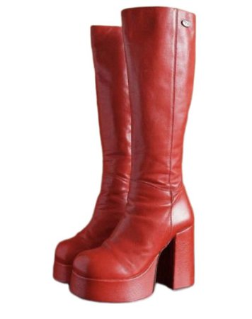 *clipped by @luci-her* Leather Platform Knee Boots