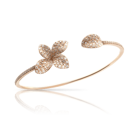 18k Rose Gold Petit Garden Bracelet with White and Champagne Diamonds, Pasquale Bruni