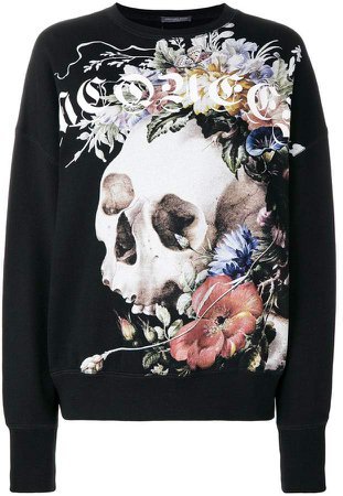 floral skull sweatshirt