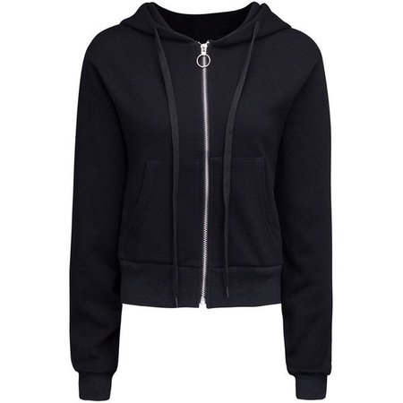 black zipper hoodie polyvore – Pesquisa Google