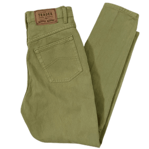 olive green folded jeans