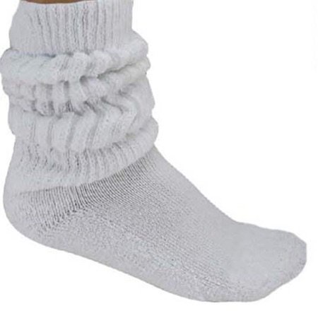 White Scrunched Socks