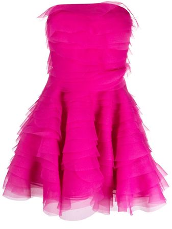 Ana Radu Ruffled Organza Minidress In Pink | ModeSens