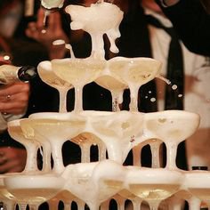 champagne tower (seems sticky)