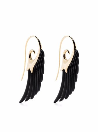 Noor Fares 18kt yellow gold Fly Me to the Moon earrings