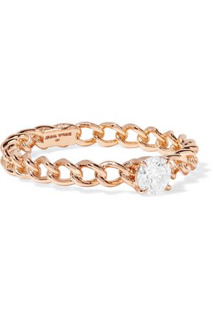 Jemma Wynne | 18-karat rose gold diamond ring | NET-A-PORTER.COM