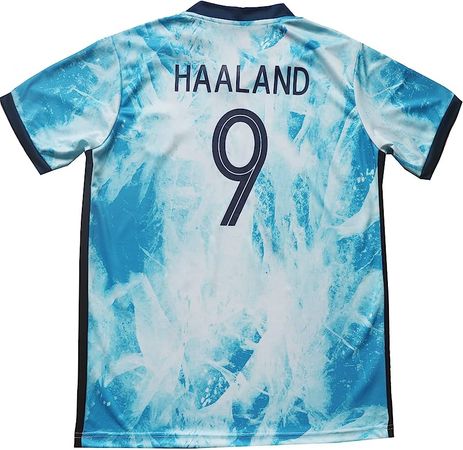 Amazon.com : HOMEMI Youth Sportswear Norway 9 Haaland Kids Away Soccer Jersey/Shorts Football Socks Set (Blue,20) : Clothing, Shoes & Jewelry