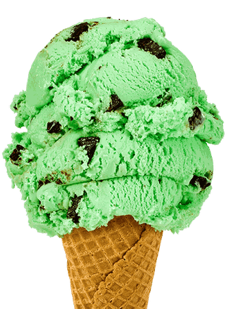 mint flavored ice cream