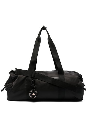 Adidas by Stella McCartney cylindrical recycled-polyester gym bag black GL5443 - Farfetch
