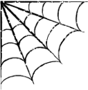 Black Glitter Corner Spiderweb