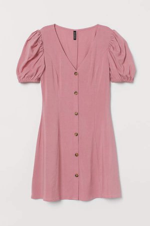 Short Viscose Dress - Pink