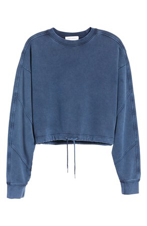 Ninety Percent Garment Dyed Crop Pullover | Nordstrom
