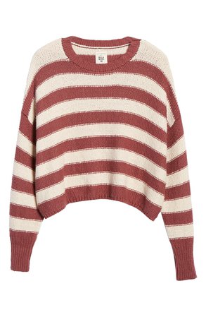 Billabong Til Sunset Stripe Sweater red white