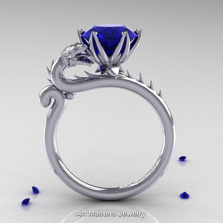 Sapphire Dragon Engagement Ring