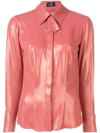 Elisabetta Franchi perfectly fitted shiny blouse $236 - Buy AW18 Online - Fast Global Delivery, Price
