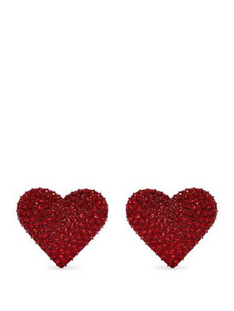 Boucles d'oreilles clippées en forme de cœur | Valentino | MATCHESFASHION.COM FR