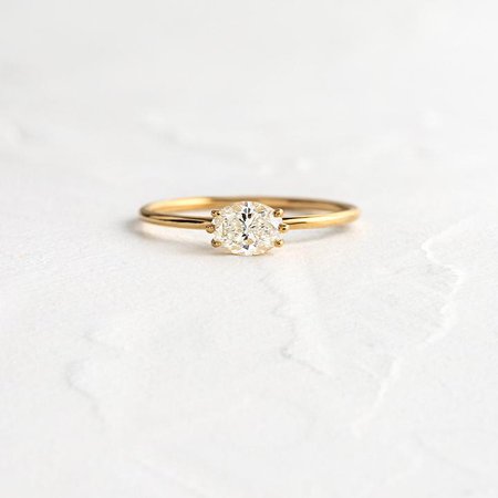 Unveiled Ring with Hidden Diamonds, 0.5ct. Oval Cut Diamond – Melanie Casey