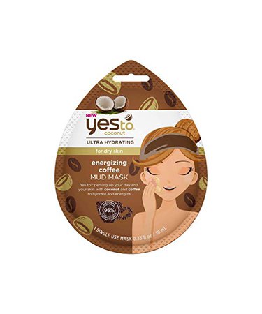 Amazon.com : Yes To Coconut Ultra-Hydrating Energizing Coffee Mud Mask - Single Use | For Dry Skin | Coconut and Coffee To Hydrate and Energize Skin : Beauty
