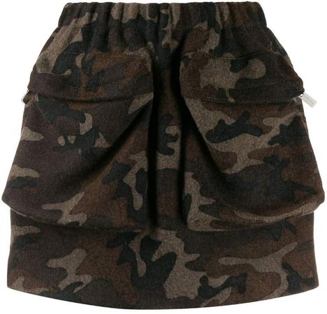 camouflage short skirt