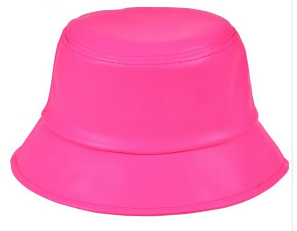 neon pink bucket hat