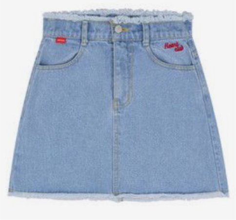 Hearts Club Denim Mini Skirt