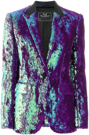 purple sequin blazer