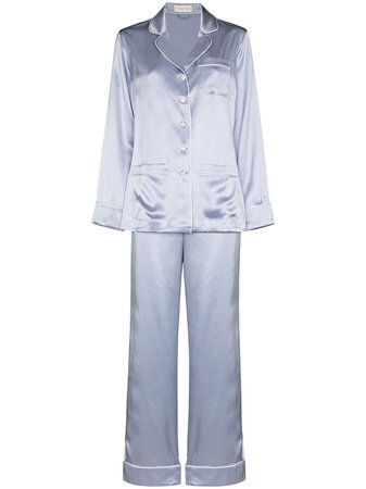 Olivia Von Halle Coco Silk Pajama Set - Farfetch