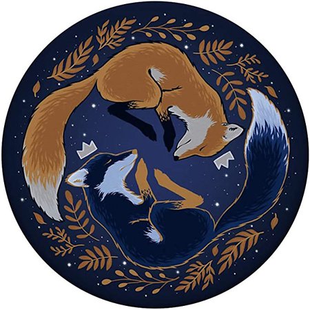 Amazon.com: Yin and yang foxes art PopSockets PopGrip: Swappable Grip for Phones & Tablets