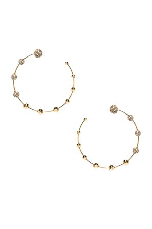 Pave Floating Ball Hoops