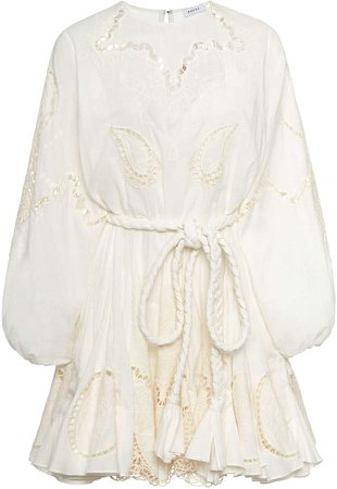 Rhode Ella Eyelet Cotton Mini Dress Size: XS