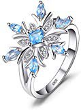 Amazon.com: JewelryPalace Snowflake 1.4ct Genuine Swiss Blue Topaz Dangle Earrings 925 Sterling Silver: Jewelry