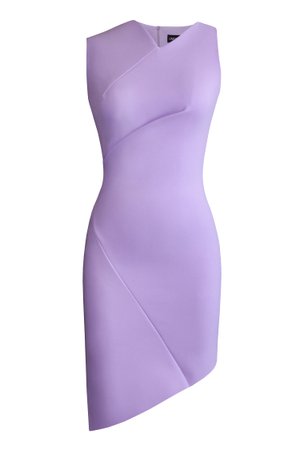 Asymmetrical Body-Hugging Dress - Lavender | L'MOMO | Wolf & Badger