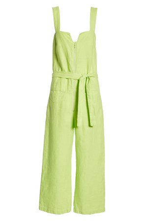 Rachel Comey Bend Linen Jumpsuit green