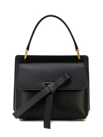 Shop black Oscar de la Renta knot detail shoulder bag with Express Delivery - Farfetch