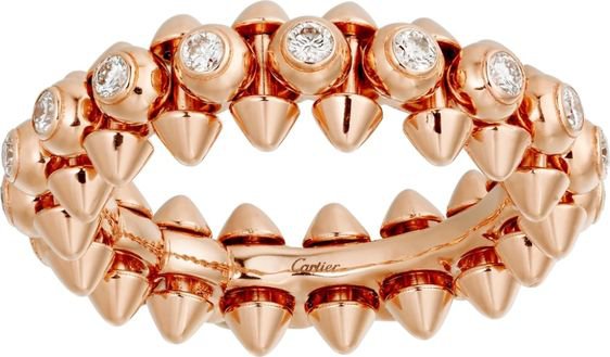 CRN4765400 - Clash de Cartier ring Diamonds - Rose gold, diamonds - Cartier
