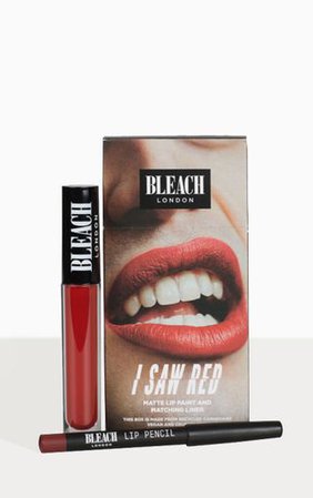 Bleach London Lip Kit I Saw Red | Beauty | PrettyLittleThing