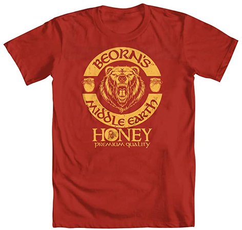 Amazon.com: GEEK TEEZ Beorn's Premium Honey Men's T-Shirt Red Medium: Clothing